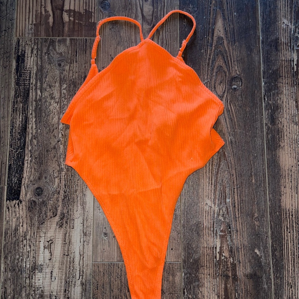 Orange Textures Bodysuit